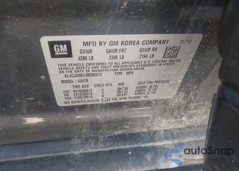 2018 Buick Encore Preferred z USA, uszkodzony, nr VIN KL4CJASB7JB590373